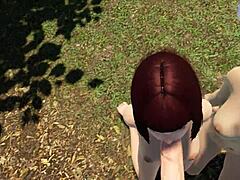 uh, i'm out here playin' paradise trails vr part 8 with my shaved redhead pussy outdoors...