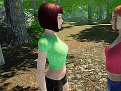 uh, i'm out here playin' paradise trails vr part 8 with my shaved redhead pussy outdoors...