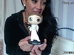 Maxine x in high heels contrasts elegance with intense solo webcam play using toys