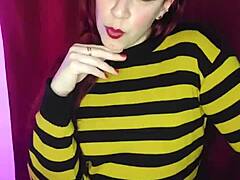 argentine stepsister gets hot from nudes and plugs ass in roleplay domination