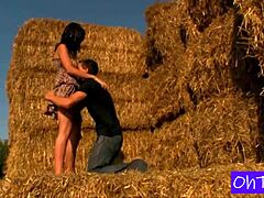 Big tits erika and karol flash natural boobs in czech outdoor public scene.