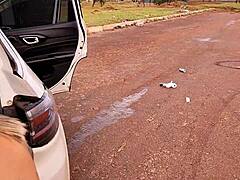 bareback outdoor anal creampie with muscular bodybuilder casting interview slut luna oliveira and vagninho on roadside