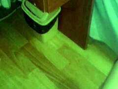 skinny brunette girl locks door for homemade pussy caress in shorts until wet orgasm