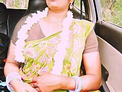 indian beautiful aunty got into dirty talk while fucking the engh boy for a long drive in that cute encounter