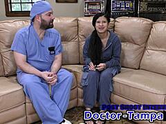 i'm dr tampa doing bratty orphans cheerleading physical on mya in florida with gloves and pov humiliation