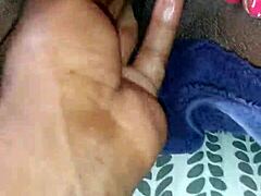 Black Ebony Masturbates in Close-Up