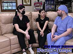 i'm dr tampa doing bratty orphans cheerleading physical on mya in florida with gloves and pov humiliation