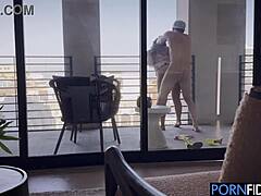 Classic milf fuckfest with brunette Lexi Victoria in lingerie riding big cock outdoors