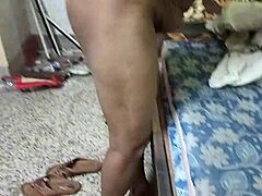 Fat ass aunty shows nude anus and vagina. Mature indian mother in law spreads puffy pussy lips.