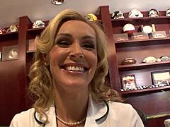 Horny lesbos India Summer, Tanya Tate, and Stevie Reyes kiss and lick pussy in first-time group party with toys