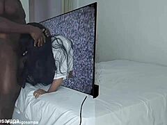 Horny Halloween Cosplay Orgy with Skinny Russian and Latina Taking Two Black Monster Cocks in Pussy