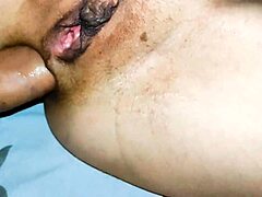 Amateur couple tries anal with big cock in homemade POV as wife takes it just like that