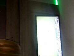 I feel so excited as that loira gostosa rides my big black cock tight in her teen pussy while I watch the Corinthians game.