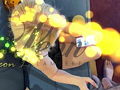 The tale of a hot blonde college girl giving an oily handjob that leads to double cumshot orgasm.