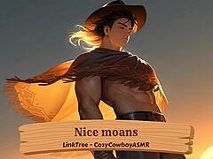 Tasty moans from a guy in solo erotic session.