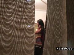 Masked fake cop and Superman bang babe