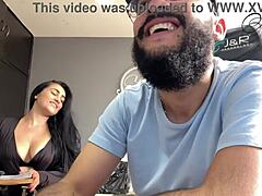 Manager Forces Skinny Latina Teen to Suck Cock for Contract Signing