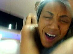 the brazilian prostitute lay on the bed with a buttplug in her ass while i fucked her hard in an interracial anal session.