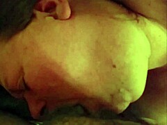 So this milf bbw is just chilling at home, sucking on a massive cock like it's her favorite treat