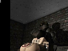 roblox slut goes down on big black dick with cute bunny style and sloppy sucking