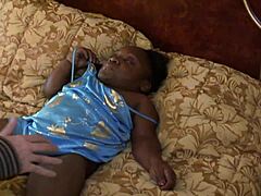 Black Midget With Big Tits And Nipples Gives Super Hot Blowjobs