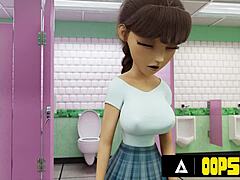 oopsie - raunchy futa fuck-fest with massive loads of cum during gloryhole fun animated porn