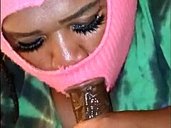 Brunette Milf Gags On Big Black Cock In Sloppy Deepthroat Blowjob Swallowing Cum In Mouth Pov