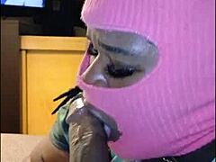 Brunette Milf Gags On Big Black Cock In Sloppy Deepthroat Blowjob Swallowing Cum In Mouth Pov