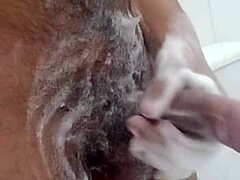 Solo brazilian guy does homemade masturbation in bathroom on day 3 of 365