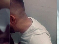 this coroa gave me cash to suck his dick in the gym locker room 😏 wild public toilet action!