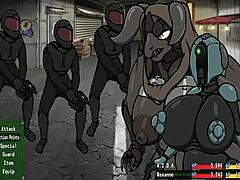 Robot Sexual And Friend Engage In Cute Outdoor Public Sex With Tits