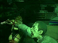 topless fitness model claire redfield shows athletic moves