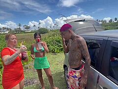 Oh man, fucking these two big tits moms in fishnets and heels 😍