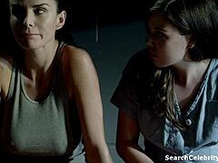 uh kit sex scene with ana alexander the brunette milf celeb showing her big tits in nude handjob action oops