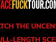 Slutty big tits Latina babe takes huge cock deepthroat domination rough sex