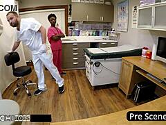 Don't tell doc I cum on the clock says nurse Rina Arem in solo masturbation with toys.