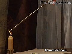 Bound submissive slave with big tits tied up in bathtub faces harsh punishment from dominant lesbian madame