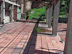 late to training my coach punishes me with outdoor cardio session part 1