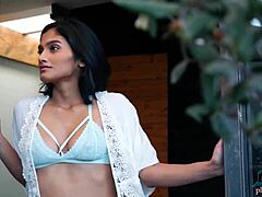 So this indian milf model angel constance strips naked showing off her amazing body