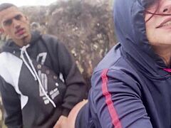 Watch this young stud pounding big ass on the beach in front of everyone!