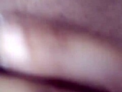 creamy black pussy gets chubby ebony creampie in homemade pov