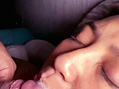 my stepsister dafri sucks my dick and spits cum in my mouth on my face