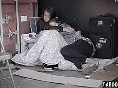 Evelyn claire rescues gia derza from streets with taboo lesbian licking