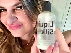 Double Headed Dildo Suggests Huge Solo Masturbation Squirting