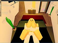 blonde slut with big tits blows huge cock on yacht room in roblox condo rp with catalina2991