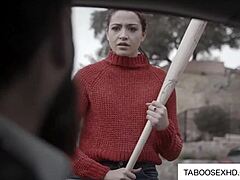 Beautifull teen 18+ rides stalker cock with blowjob handjob hardcore sex. Brunette cutie takes it rough in ass tits action.