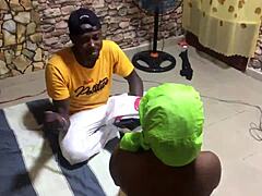 African Amateur Babe With Big Pussy Gets Bent Over For Doggystyle Fucking By Neighbor With Monster Cock Until Cum On Ass