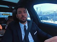 Hot Russian Milf Engages In Perverted Roleplay Game With Fake Taxi Driver Outdoors