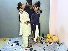 why desi indian maa and beti get chudai in exclusive threesome with rimjob and cum on ass?