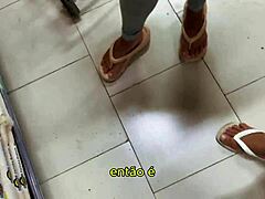 Found hot teen from gym shopping and invited her to fuck part 1